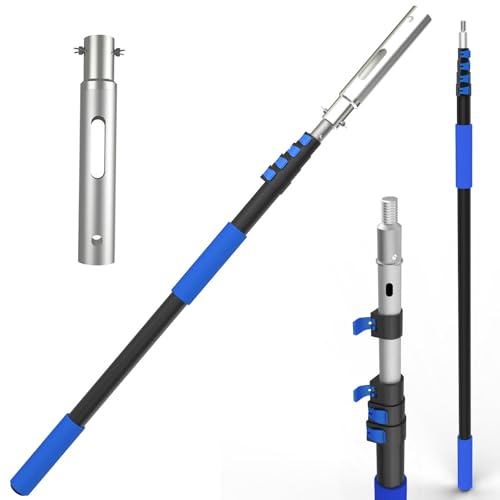 Buyplus Pool Pole - 16FT Telescopic Extendable Swimming Pool Pole with 4-16FT Aluminium Heavy Duty Extension Pole for Skimmer Nets, Rakes, Brushes and Vacuum Heads