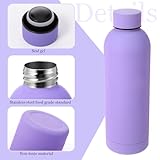 Bokon 10 Pcs Stainless Steel Water Bottle Bulk Double Layer Vacuum 17 oz Small Mouth Sport Insulated Metal Valentine's Counselor Gifts Reusable Flask Leakproof Lid for Cyclist Runner(Lavender Purple)