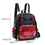 fancybag Ita Backpack Pin Display Multi-Purpose Women Backpack with Insert Gothic Design Cosplay Halloween Enamel Pins Shoulder Bag Punk Black Handbag