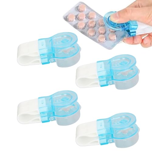 Portable Taker, 4pcs Portable Taker for Elderly Weak Hands, Tablets Pills Blister Pack Opener Travel Tablet Dispenser Assistance Tool with User Friendly Design