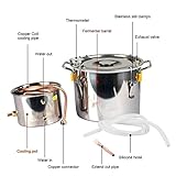 ANZAGA Copper Home Moonshine Still, Brewing Distiller Kit,12l/3gal