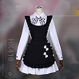 1515 Girls Frontline HK416 Lolita Dress Outfit Cosplay Costume Black Cat Apron Dress for Women Halloween Costumes (Male XL)