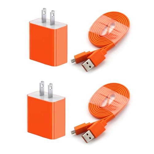 Fast Charger Cable Cord Compatible with for J.BL Charge 3 2, Flip 4 3 2, Clip 2 3 Pluse, GO/GO 2 Speaker Earphone Headphone Replacement Power Supply - 2Pack