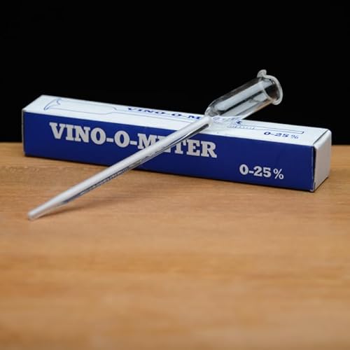 0-25 Degree Glass Wine Alcohol Meter Vinometer for Bottle Concentration Homebrew Accurate Fruit Wine Rice Wine Measuring, 13cm