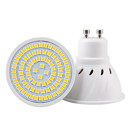 XIMULIZI 6Pcs GU10 LED Spotlight Bulbs 110V 8W 80Leds Bulbs Energy-Saving Light Bulbs 880LM for Home Chandelier Wall Lamp Decor Lighting Bulb,Cold White