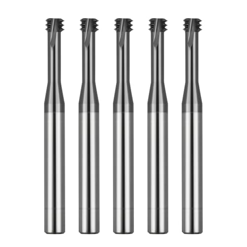 LUOCUT 5pcs UNC1/4-20 CNC Thread Milling Cutter Thread Milling tap Solid Coating Carbide for Steel Stainless Steel