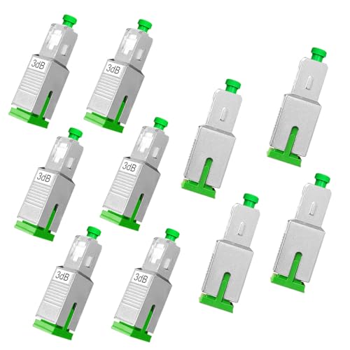 10PCS 3dB SC Fiber Optical attenuators Single Mode for APC end face, Male to Female singal Attenuation Connector Fixed Direct Insert Adapter