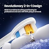 Soocas NEOS II - Electric Toothbrush with Water Flosser, Sonic Electric Toothbrush for Adults, Cordless Flossing Toothbrush, 100% Plaque Removal, 30-Day Battery Life, Pearl White