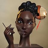 Headscents-Head Incense Burner Black Woman, Head Scents Burner Black Women,Back Flow Incense Cones Holder,Cool Stuff for Your Room, Home Decor Gifts, Home Decoration Aromatherapy Fountain (1)