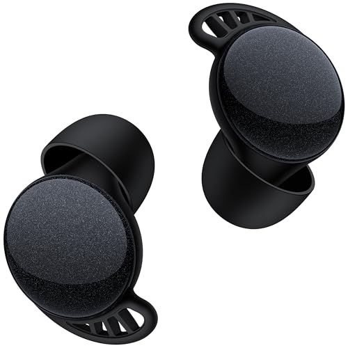 Ear Plugs for Sleeping Noise Cancelling, 45dB Ear Plugs for Noise Reduction with 8 Tips, for Concerts, Focus, Travel, Work, Ultralight Reusable Sleep Earplugs with Soft Ear Hook Secure Fit Black