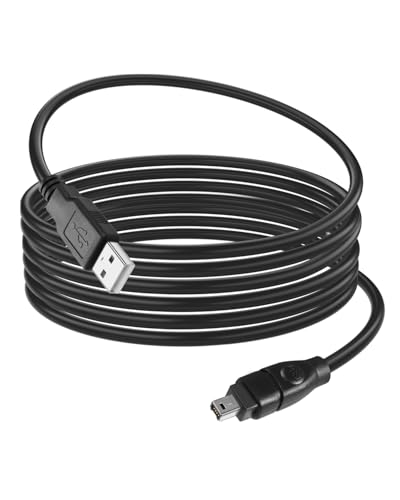 HATMINI 6FT Firewire 4Pin to USB Adapter Cable，USB 2.0 A Male Firewire IEEE 1394 4 Pin Convertor Cable for Printer, Scanner, Digital Camera, Hard Disk