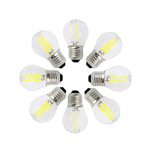10PCS E27 LED Candle Bulb G45 Filament Light LED Lamp Replace 20w 40w 50w Incandescent LED Bulb AC 220V G45 (Color : Warm White, Size : 4W 220V)