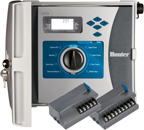 Hunter Industries I2C-800PL 8 Zone Residential or Commercial ICC2 Timer Available in 8 to 38 Stations (12 Zones)