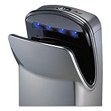 World Dryer V-649A VMax Vertical Hand Dryer, 110-120V, High-Impact ABS Cover in Silver