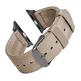 Archer Watch Straps - Seat Belt Nylon Straps for Apple Watch (Khaki, Space Gray, 44/45/46/49mm)