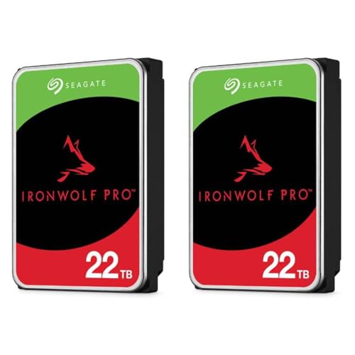 Seagate IronWolf Pro 22TB SATA III Internal NAS Hard Drive, 2 Pack