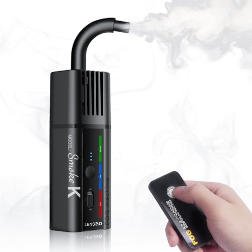 LENSGO Portable Fog Machine,Handheld Smoke Machine with Remote Control Mini Fogger for Photography, Outdoor Events, Party, Stage Effects, Halloween,Disinfection or Weddings Christmas Fogger Gift