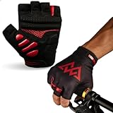 Wadmitts Fingerless Bike Gloves for Cycling - 11mm Thick Padded Bicycle Gloves for Men & Women, Sweat Absorbent, Breathable and Comfortable (X-Large)