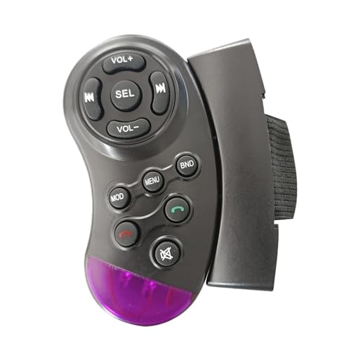 JNOEEDWN Car Steering Wheel Wireless Control 11 Buttons Car Steering Wheel Remote Controller for Car CD DVD MP5 Player Replacement