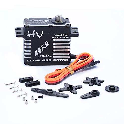 JX Servo CLS-HV7346MG 46kg Coreless High Precision Steel Gear Full CNC Digital Servo Motor for RC Car Robot Arm Helicopter Airplane Parts