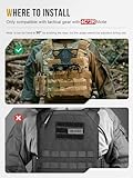 OneTigris MOLLE Phone Holder Version 2.0, Plate Carrier Accessories Tactical Vest Phone Holder Phone Chest Mount for Cellphone Screen Size 4.7"-6.8"