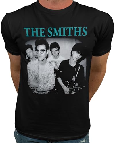 Smiths Band T-Shirt - Men's Vintage Rock Graphic Tee 80s Music Shirt - Black M