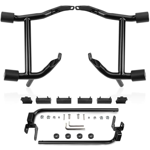 Eumti Saddlebag Guards Tip-Over Crash Bars Rails Rear Saddle Bag Support Bracket Protection Kit for Touring Street Glide FLHX Road Glide Road King Electra Glide Ultra Limited CVO 2009-2025 FLHXU