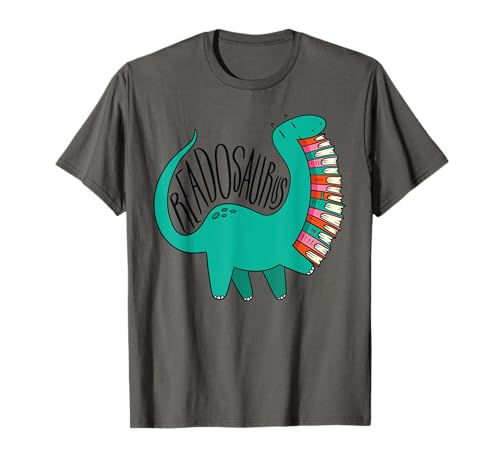 Funny Book Readosaurus Dinosaur Books Library Reading Lovers T-Shirt