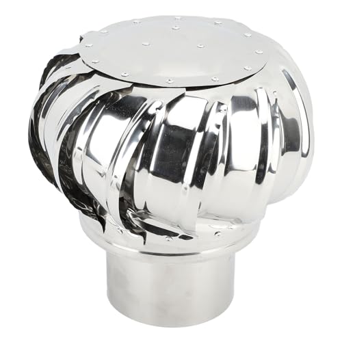 Lybunair Stainless Steel Rotating Chimney Cap Dustproof, Rainwater Proof, Animal Proof for Home Roof (20cm / 7.9in)