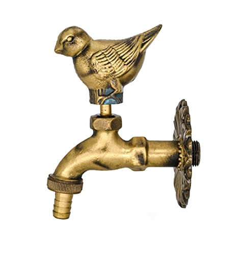 Antique Brass Outdoor Garden Faucet Decorative Wall Mount Pigeon Lever Handle Laundry Bathroom Wall Mount Washing Machine Faucet