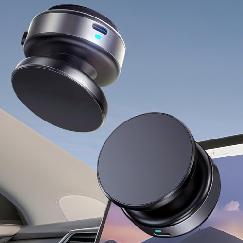 Jkoailiwi Hands-Free Stable Anti-Shake Electric Suction Cup Phone Mount, 360 Adjustable Vacuum Magnetic Car Phone Holder for Car Vlogging Travel, for Magsafe iPhone 16e 16 Pro Max 15 14 13