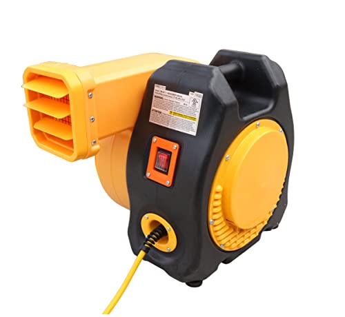 Zoom Blowers 2HP Air Blower for Inflatable Bounce House, Commercial Grade, Portable & Powerful Fan to Blow Up Kids Bouncy House, Castle, Jump & Water Slides, Includes 15 ft Power Cord -115V Motor