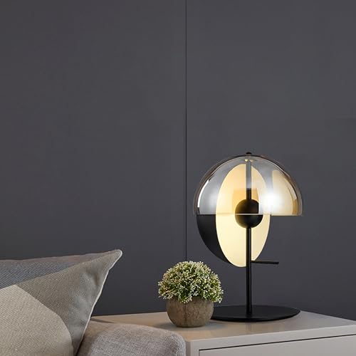 Aurum Globe Hemisphere Elegant Table Lamp LED Iron & Glass Modern Fixture for Living Room