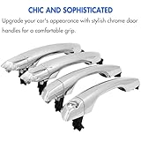 Chrome Exterior Door Handles, 4PCS Front Rear Left Driver Right Passenger Outside Door Handle Compatible with 2017 2018 2019 2020 Hyundai Elantra Sedan, Replace 82651-F2020 82651-F2010 82661-F2010