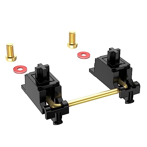 DUROCK Stabilizer V3, Screw in Stabilizers with 2u 6.25u 7u Wires, PCB Mount Keyboard Stabilizers for Mechanical Keyboards (V3 Black Gold 100% Kit)
