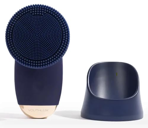 YOUTHLUX SoniGlow Silicone Facial Skin Cleansing Brush, Electric, Vibrating, Scrubber, Hygienic, Exfoliation, Massage, Refresh, Smooth, Blackheads, Pores, Waterproof, Rechargeable, Makeup Removal