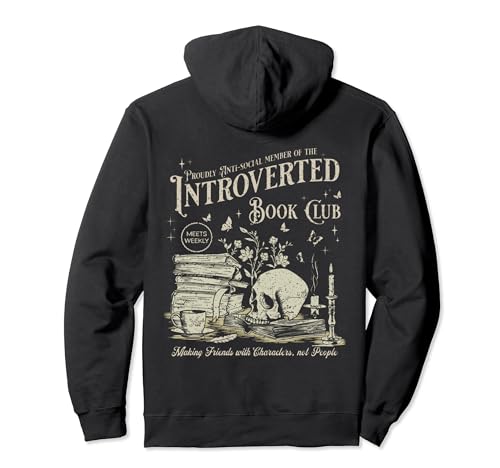 Retro Proud Anti Social Member Of Introverted Book Club Pullover Hoodie