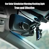 PerfecTech Car Solar Power Simulated Dummy Alarm Warning Anti-Theft LED Flashing Security Light with New USB Port （Blue）