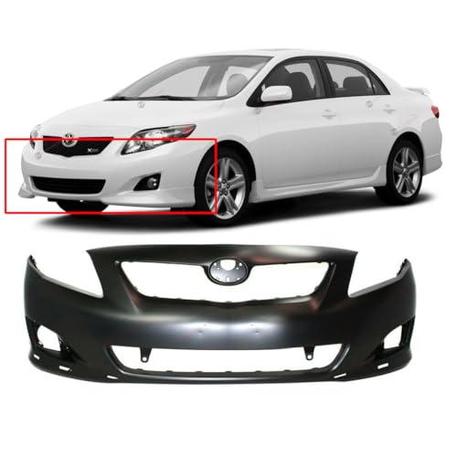 FitParts Compatible With Toyota Corolla 2009-2010 Front Bumper Cover Sedan Sport Models Only: S/XRS. New, Primed and Ready for Paint. W/O Air Deflectors. TO1000342 5211902989
