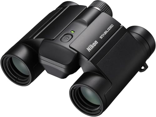 Nikon STABILIZED 12x25 Binocular | Optical Image Stabilization Delivers a Clear, Blur-Free View and Reduces Eye Strain with 12x Magnification