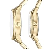 Relic by Fossil Three-Hand Date Gold-Tone Stainless Steel His and Hers Watch Set (Model: ZR97016)