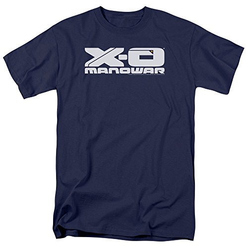 Xo Manowar - Mens Logo T-Shirt, Size: XXX-Large, Color: Navy