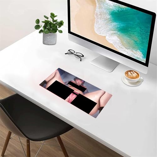 Gaming Sexy Anime Girl Mouse Pad Notebook Computer Gamer Keyboard Natural Rubber Mat Anti-Slip Desk Mat Sexy Butt Breasts Chest (39.37x19.68 inche)