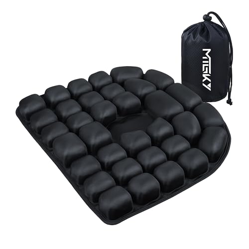 MTGKY Inflatable Seat Cushion,3D Air Inflatable Pressure Relief Cushion,Air Seat Cushion for Airplane Travel,Remote Working,Office Chair, Wheelchair, Cars, Home Living