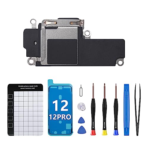 CYKJGS for iPhone 12 Loud Speaker Buzzer Module Replacement OEM for iPhone 12 Pro Assembly Loudspeaker Ringer Sound Connector Part Audio with Complete Repair Tools Kit for A2172 A2402 A2403 A2404