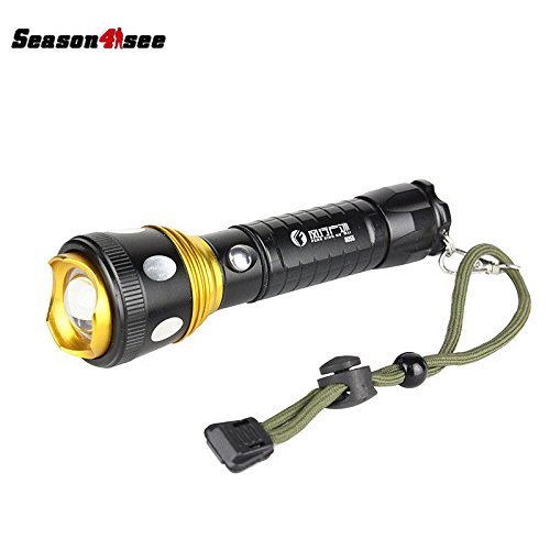 CREE Q5-XPE LED 3 Modes 350LM 18650/AAA Focus Adjustable Flashlight Outdoor -Black