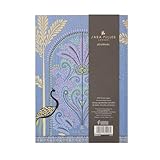 Sara Miller Savannah A5 Fabric Journal, 200 Ruled gold edged pages with ribbon page marker, powder blue