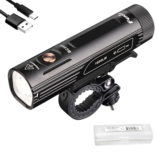 Fenix BC26R USB-C Rechargeable Bike Light,1600 Lumens Super Bright with LumenTac Organizer