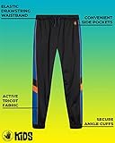 Body Glove Boys' Sweatpants - 4 Pack Basic Active Tricot Joggers (Size 8-18), Size 10-12, Charcoal Royal Panel