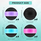 Suclain 16 Pack Touch Screen Cleaner Balls Phone Cleaning Ball Microfiber Touch Car Screen Glass Cleaner for Computer Laptop Monitor Camera Lens Gift for Christmas(Black,Blue,Rose Red,Purple)